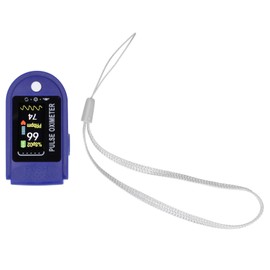 Fingertip Pulse Oximeter LED Dispaly Blood Oxygen Saturation Heart Rate Monitor with Strap