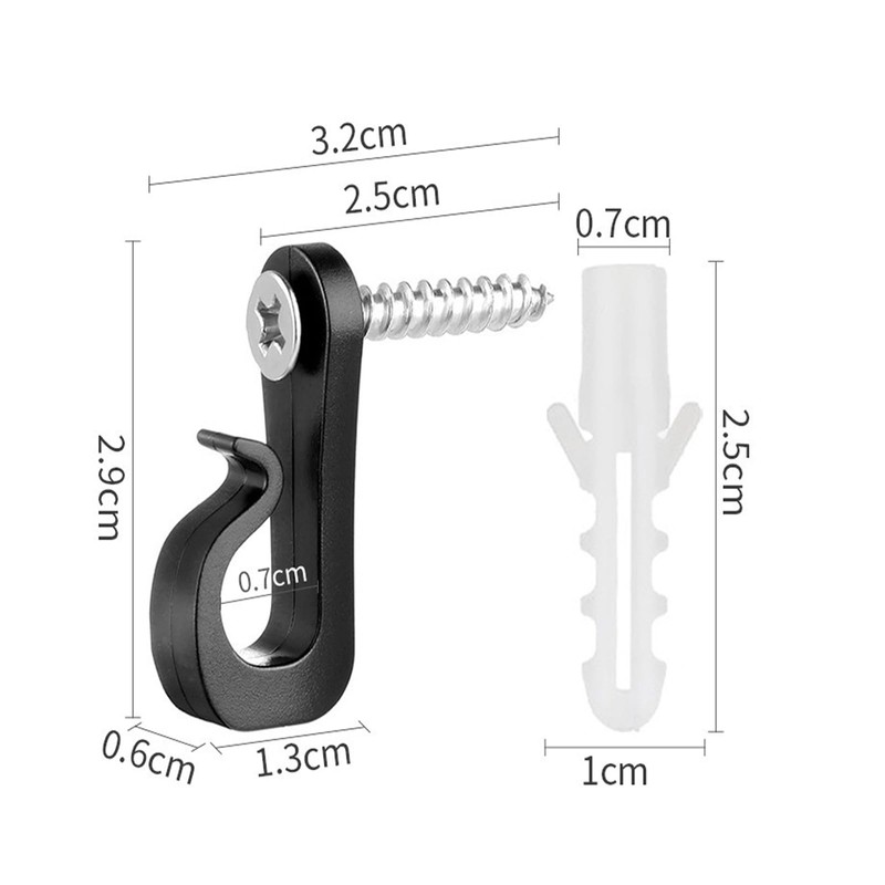 30 Pack Screw Hooks Q-Hanger Screw in Hooks with Safety