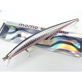 momolures - Tide Shore Minnow 175 26g Floating Silent Weight Transfer System for Bass, Seabass, Salmon Fishing (BLACK BACK OB)