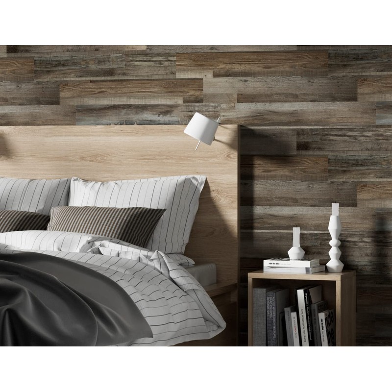 SINGULARWOOD Vinyl Wall Planks,Self-Adhesive Vinyl Panels for Walls,Peel and Stick
