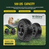 Wiltire (2 Pack) 4.10/3.50-4 Flat Free Tire and Wheel 10-Inch