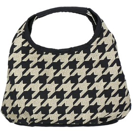Styleneo Women's Round Tote Bag, 30×20cm, Handbag, Traditional Japanese Bag, Mini Tote, Black