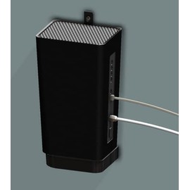 Indigo Lime Virgin Media Hub 4 wall mounting bracket. Made in the UK by us (Cables Right-hand side)