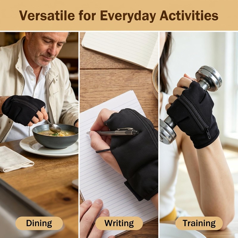Weighted Gloves for Tremors, Adjustable Wrist Weights for Hand Tremors