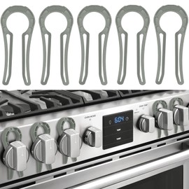 Gas Stove Knob Locks, 5 Pack Stove Knob Locks for Child Safety, Heat-Resistant, Baby Proof Oven Knob Covers Lock for Kids and Pets (Grey)