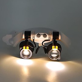 CHICIRIS Lupa Montada de Cabeza con LED, Lupa de Diadema Multifuncional, Lente Reemplazable con 21 Luces LED, para Inspección, Lectura, Soldadura y Jo