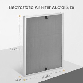 Montemono 18x24x1 HVAC Filter | MERV8 Aluminum Electrostatic Air Filter Replacement Washable Furnace Filters Reusable Furnace Center AC Filter for Home, 2 PCS