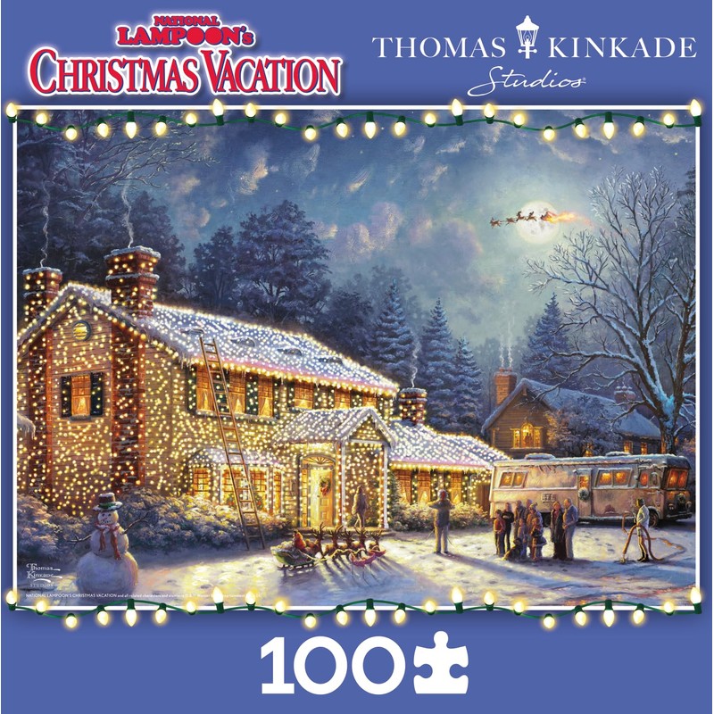 Thomas Kinkade National Lampoon's Christmas Vacation 100 Piece Puzzle