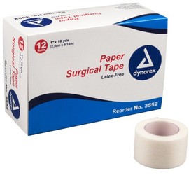 Dynarex 3552 Surgical Tape Paper 1"x10 Yds 12/12/Case