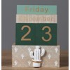Wooden Perpetual Calendar - Reusable Desk Calender - Eco Friendly