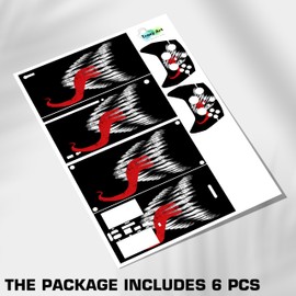 Skin Sticker Compatible with XBX Series X Cover - Monster Lick, 2 Controller Skins & Console Skin - No Bubble, Full Protection, Removable