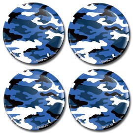 Biomar Labs 4 x 60mm 3D Domed Car Wheel Centre Rims Hub Blue Military Camouflage Stickers Decals For Caps Vehicle Auto Tuning Emblem A 2160 Z*
