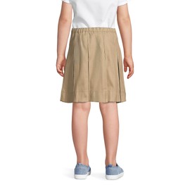 Lands' End Uniform Box Pleat Skirt Top of Knee Khaki Kids 14
