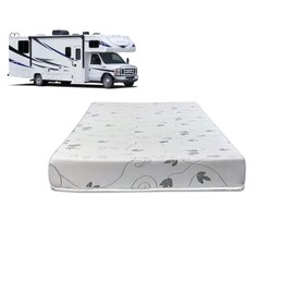 Treaton, 6-Inch High-Density Cooling Gel Memory Foam RV Mattress Replacement, Medium Firm, Good for Trailers, Camper Vans, Sofa Bed and Other Furniture Application, 72" x 36", White