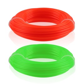 lvzhen 2Pcs Strimmer Wire 2.0mm x 15m | Heavy Duty Nylon Strimmer Line Round Φ2.0mm Strong Grass Trimmer Line | Strimmer Cord Fits Most Grass Trimmers (Green, Orange)