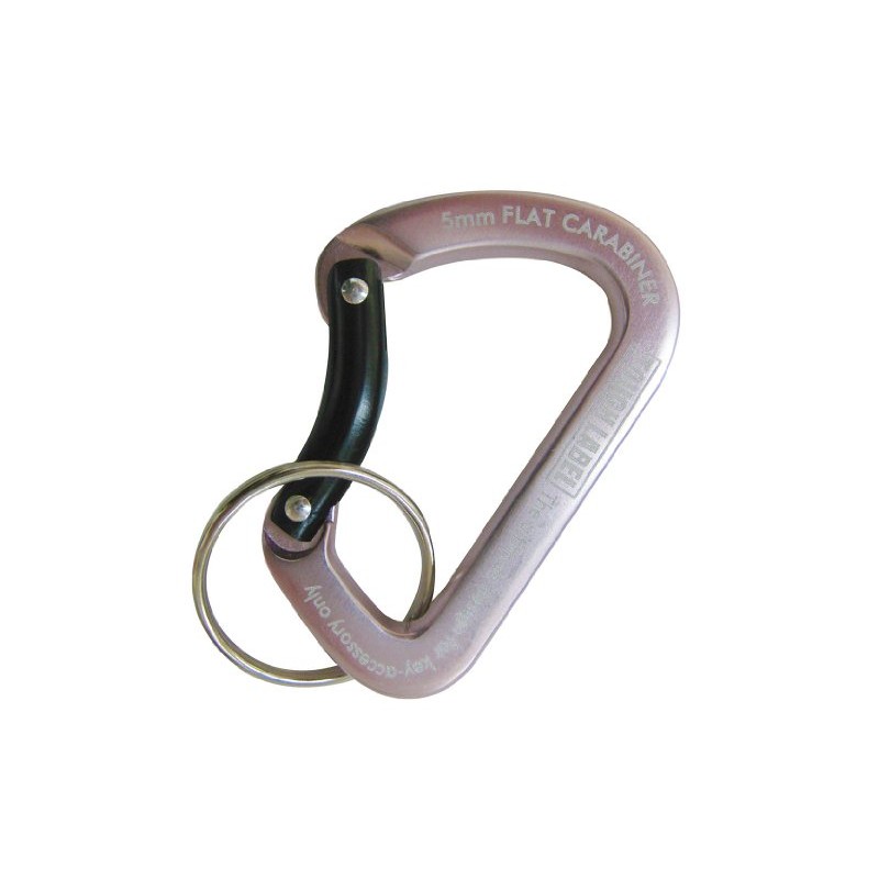 Tough Label (Tough Label) Carabiner Flat 5 mm Baby Pink x