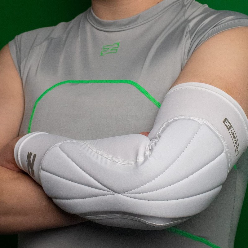 Unequal Battle Ready Full Arm Padded Compression Sleeve (Small/Medium, White