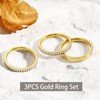 Emibele 3 Pack Gold Stackable Rings for Oura Ring 5/Oura