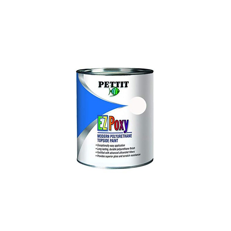 Pettit Ez-Poxy Topside Paint, Quart Mediterranean White