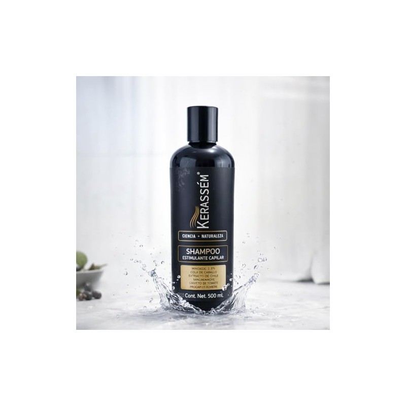 Shampoo Capilar Kerassém® con Extractos Botánicos | Romero, Cola de