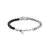 Diesel DX1541040 Unisex Font Link Bracelet Agate Black, Stainless Steel,