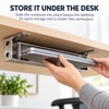 Under-Desk Laptop Holder for Storage – Screw-Mount Bracket Set for