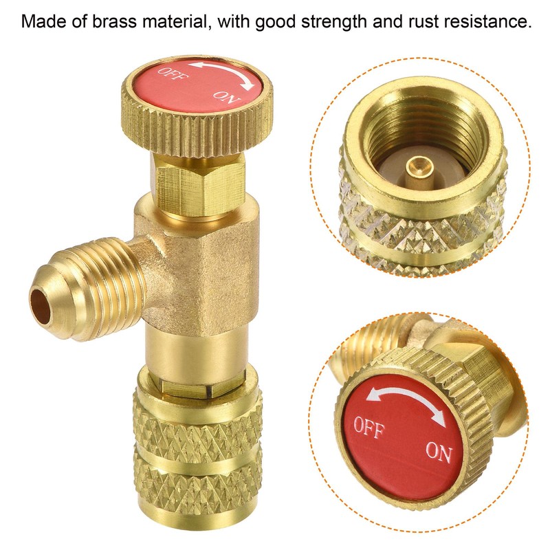 sourcing map Charging Valve Safety Valve Quick Coupling Air Conditioning