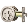 Dynasty Hardware Pocket Door Latch, Round Sliding Handle for Bathroom