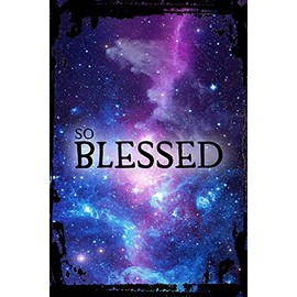 Galaxy Inspirational Tin Sign So blessed grateful love happy abundant thankful content Metal Wall Art Decor Funny Gift