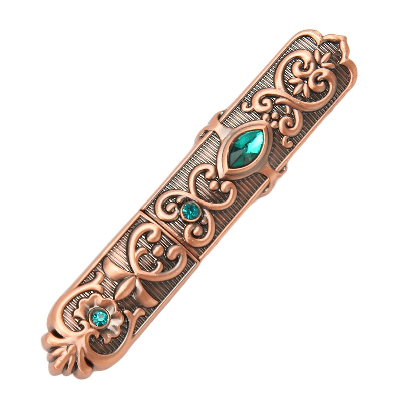 Vintage Needle Case Set Rhinestone Carved Pattern Fashionable Sewing Needles