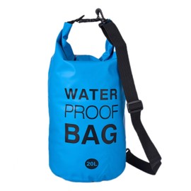 lydnkim Waterproof Dry Bag – PVC Roll-Top Dry Sack (2L–30L) for Kayaking, Boating, Rafting, Camping & Water Sports – Keeps Gear Safe & Dry (Blue, 20L - Double Straps)