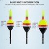 QualyQualy 4PCS Lighted Slip Bobbers Fishing Floats Glow in The