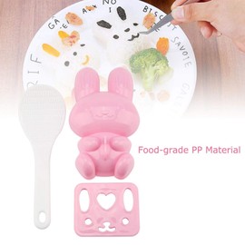 Rice Ball Mold,Sushi Rice Mold, 3pcs PP Cartoon Rabbit DIY Handicraft Onigiri Rice Ball Mold,Rice Making Kits Dessert DIY Picnic Tools for Kids Meal Lunch Bento Decor (Pink), Rice Ball Maker oni