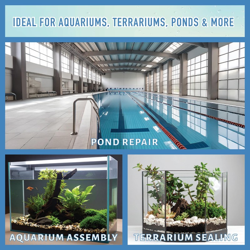 Seal/Fix Aquarium Silicone Sealant - Clear - 100% Fish-Safe Silicone