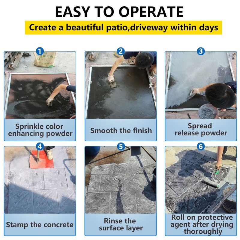 Concrete Stamps Mat, Stone molds for concrete, Concrete Texturing Skin