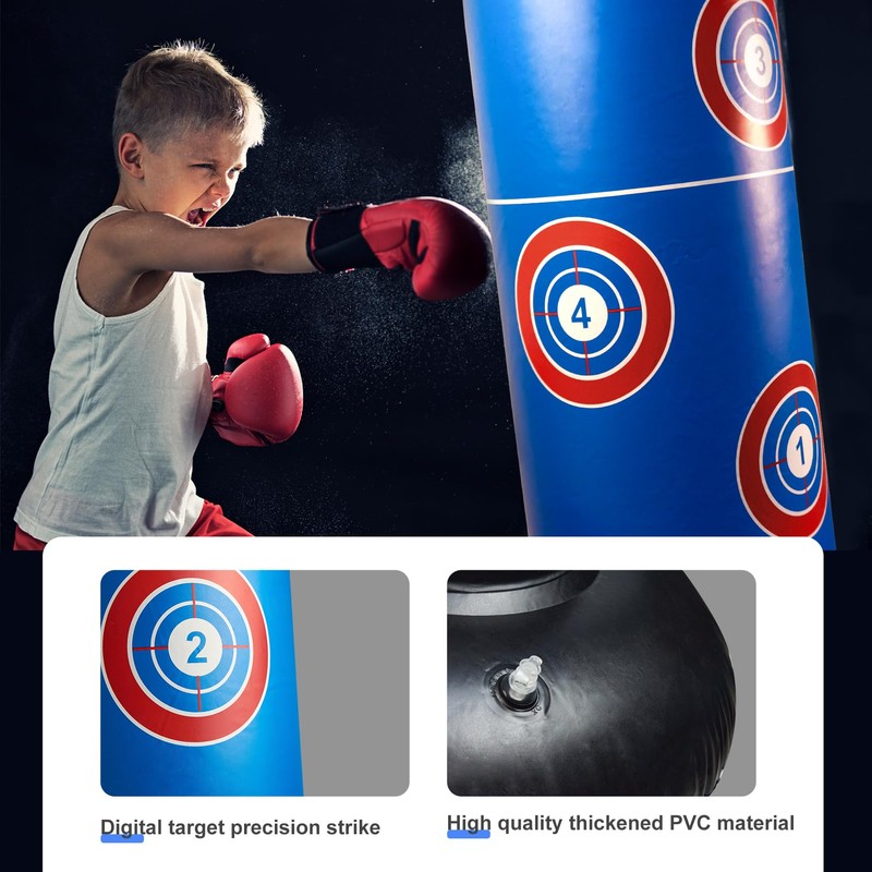 stochastic box Kids Boxing Bag Free Standing 160 cm Inflatable