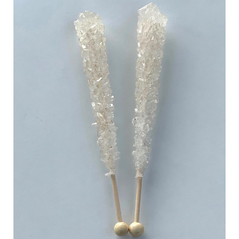 Classic Rock Candy Sticks, Sugar Rock Crystal Lollipops, Individually Wrapped