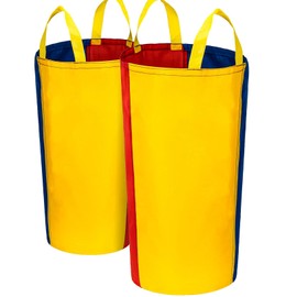 RAINFLOW Potato Sack Race Bags - 2 PCS Sack Race Bags for Adults and Kids Carnival Games Outdoor Yard Family Games for Kids and Adults Birthday Party Games Family Reunion Games Red,Yellow,and Blue