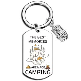 Iweca Camping Essentials Cool Rv Stuff Camper Keychain Happy Camper Decor Camping Gifts For Women Campfire Travel Trailer Accessories Rv Gifts For Women Men Birthday Christmas