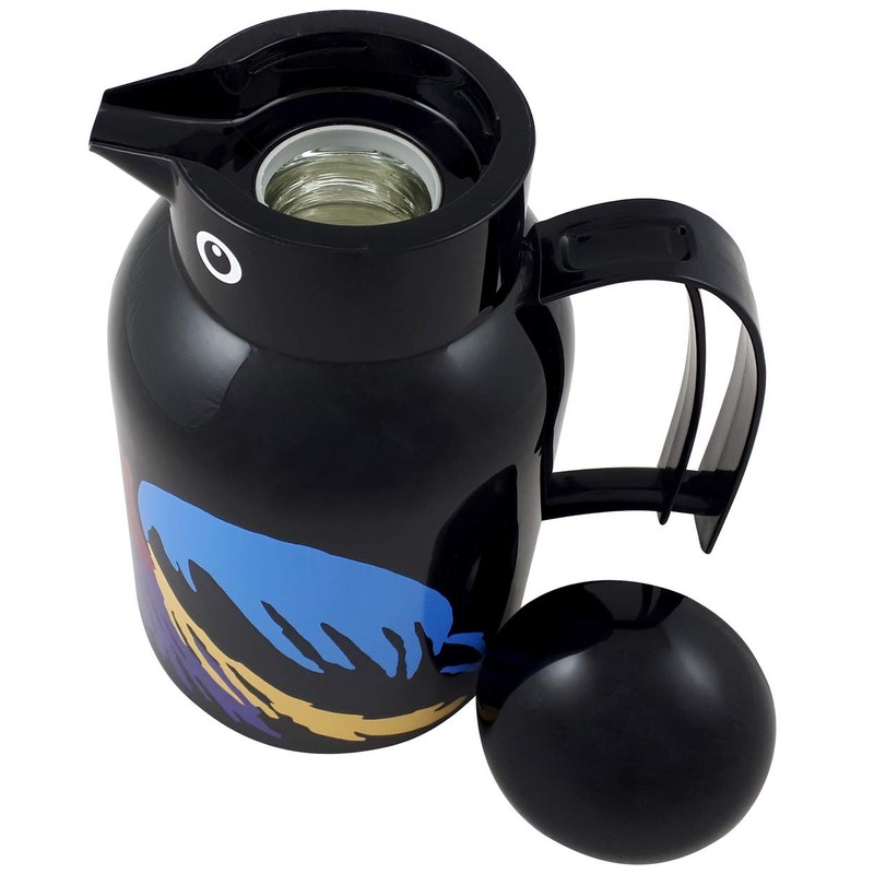 Helios Thermo Vacuum Jug Black-Bird 1 Litre, 30 x 30
