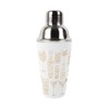 Gold Art Deco Cocktail Shaker - Stainless Steel Barware Drinks