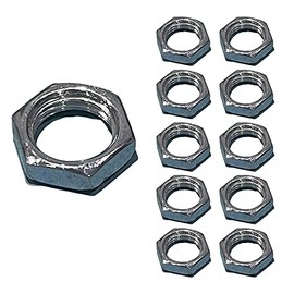 10 Pack | Zinc Plated Steel 10mm Hex Nut | Use with M10 Threaded Rods | Hollow Lighting Rods | Anti Rust High Grade Metal | Commercial & Domestic Applications