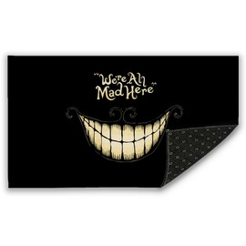 Black Scary Smile Door Mat, Indoor Outdoor Decor Door Mat Entryway Non-Slip Absorbent Mud Trapper Mats, Floor Mats, Soft Washable Mats Door Carpet for Entryway Bathroom Kitchen Bedroom