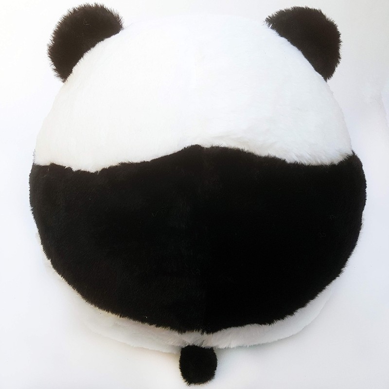 moodrush® Fat Panda Plush Cushion, 3D Panda with Bamboo and