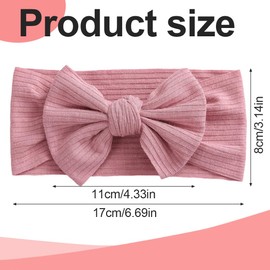 SGERUFZ Baby Girls' Headbands, Stretchy Knitted Bow with Wide Edge, Children's Hair Accessories, Soft