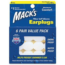 Max MKEPG-WH1 Ear Plugs, White, 6 Pairs