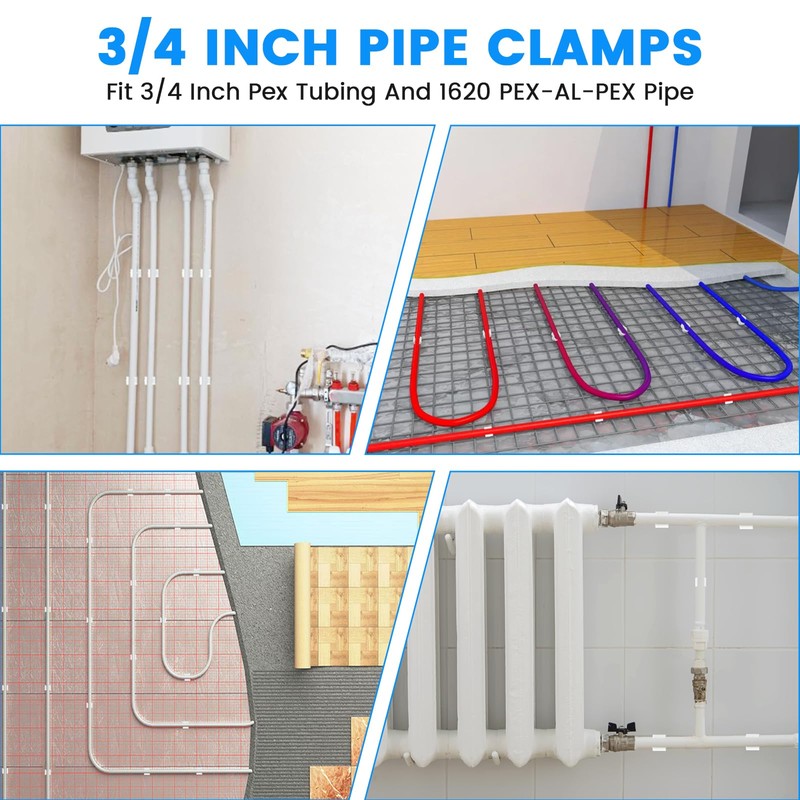SDTC Tech 30 Pack 3/4 Inch PEX Pipe Clamp Clip,