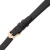 Gilden Ladies 6-14mm Classic Calfskin Flat Black Leather Watch Band