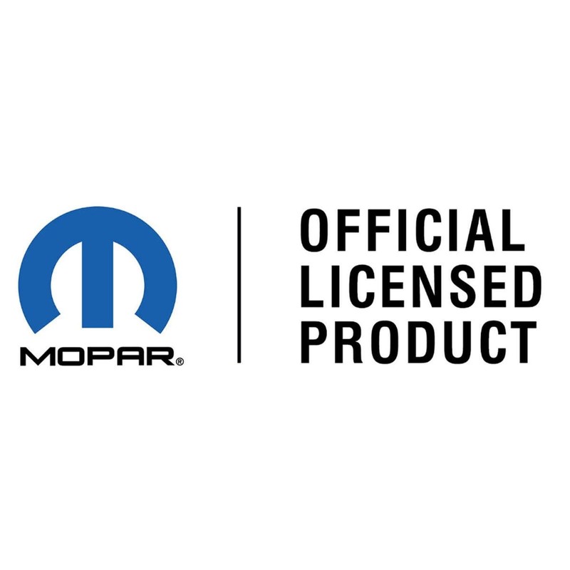 Mopar Logo Tire Valve Caps Set (Blue On Black)