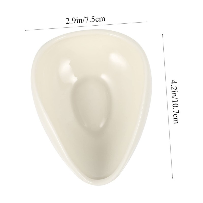 GRIRIW 2pcs Ceramic Tea Scoop Set Ergonomic Tea Shovel Coffee